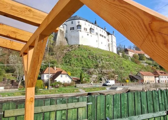 A By A Weir With A View Of Rozmberk Castle